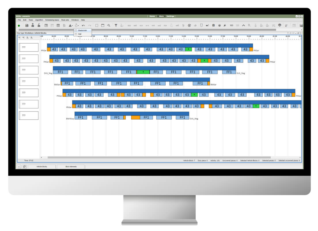 maior optimize ebus schedule